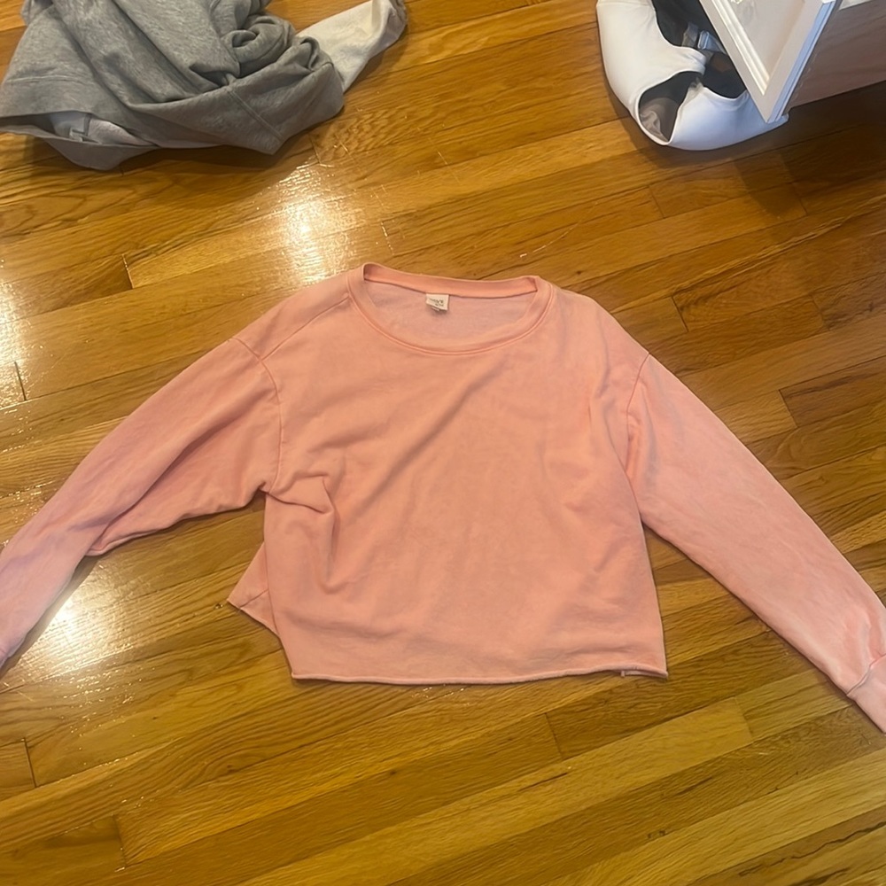 Pink Cropped Crewneck